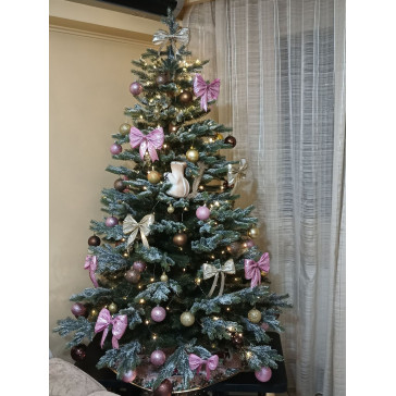 Umělý vánoční stromek Burnitat 3D + 2D - 220 cm