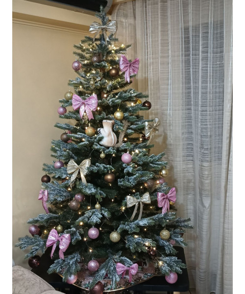 Umělý vánoční stromek Burnitat 3D + 2D - 220 cm