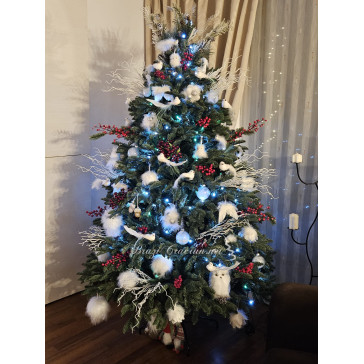 Umělý vánoční stromek Fabian 3D + 2D - 220 cm
