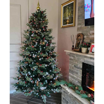 Umělý vánoční stromek Rustic 3D + 2D - 220 cm