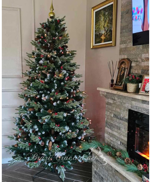 Umělý vánoční stromek Rustic 3D + 2D - 220 cm