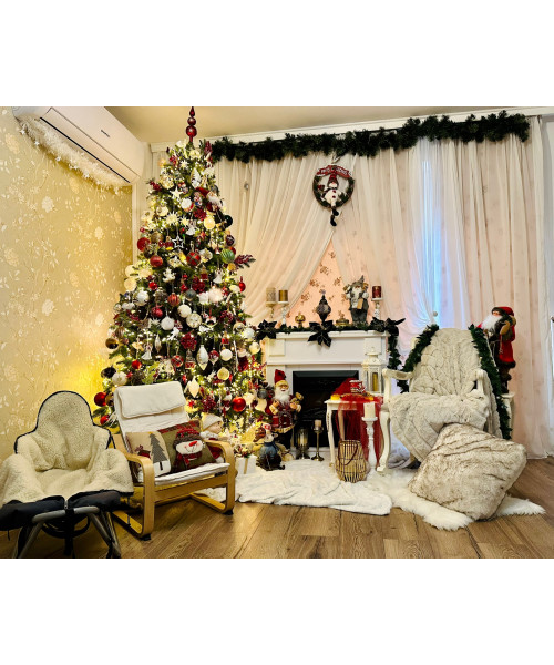Umělý vánoční stromek Premium Lux 3D + 2D - 220 cm